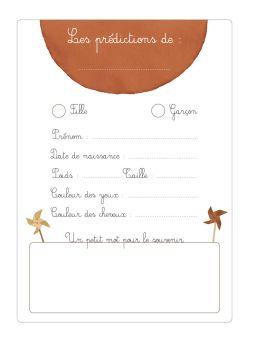 Cartes pronostics bébé
