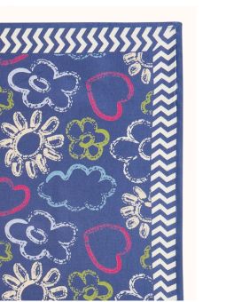 Petit foulard Manika | Ardoise indigo