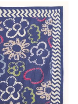 Grand foulard Latika | Ardoise indigo